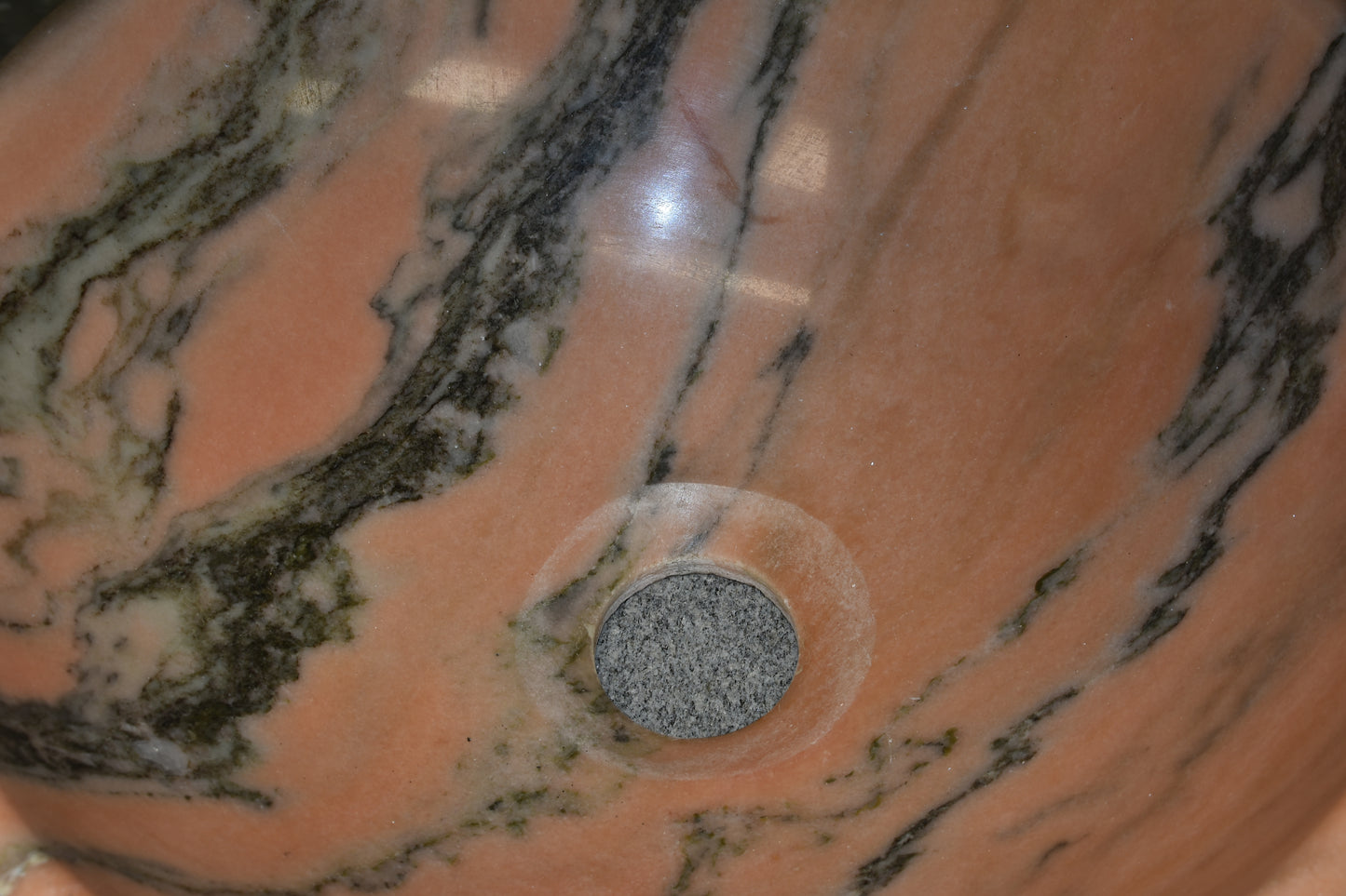 Rose Bahia Square Marble Sink – with a free marble soap dispenser