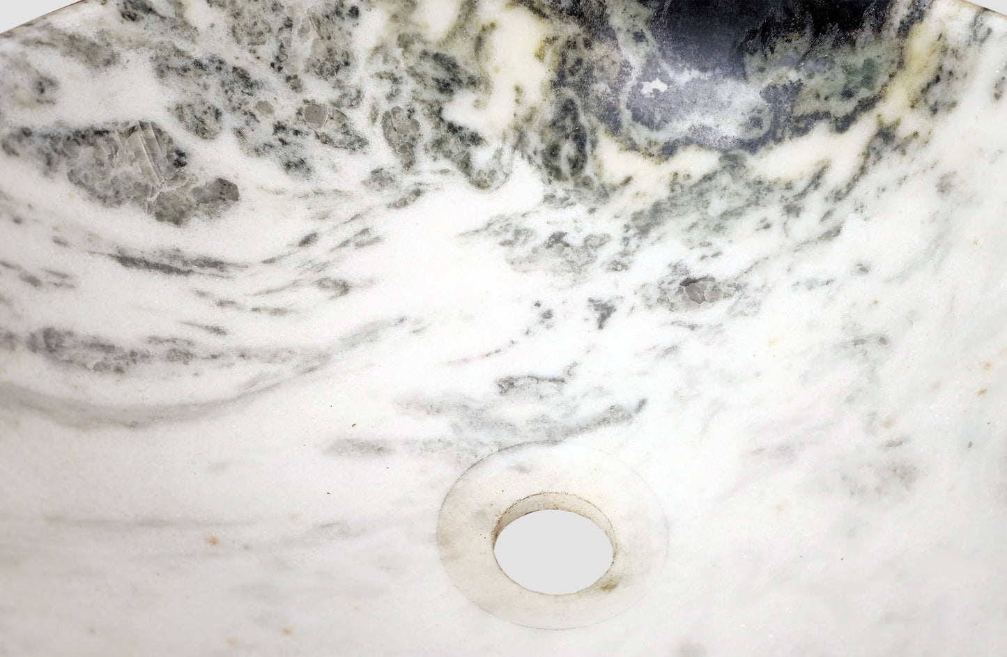 Exotic White Octagonal Marble Sink – with a free marble soap dispenser