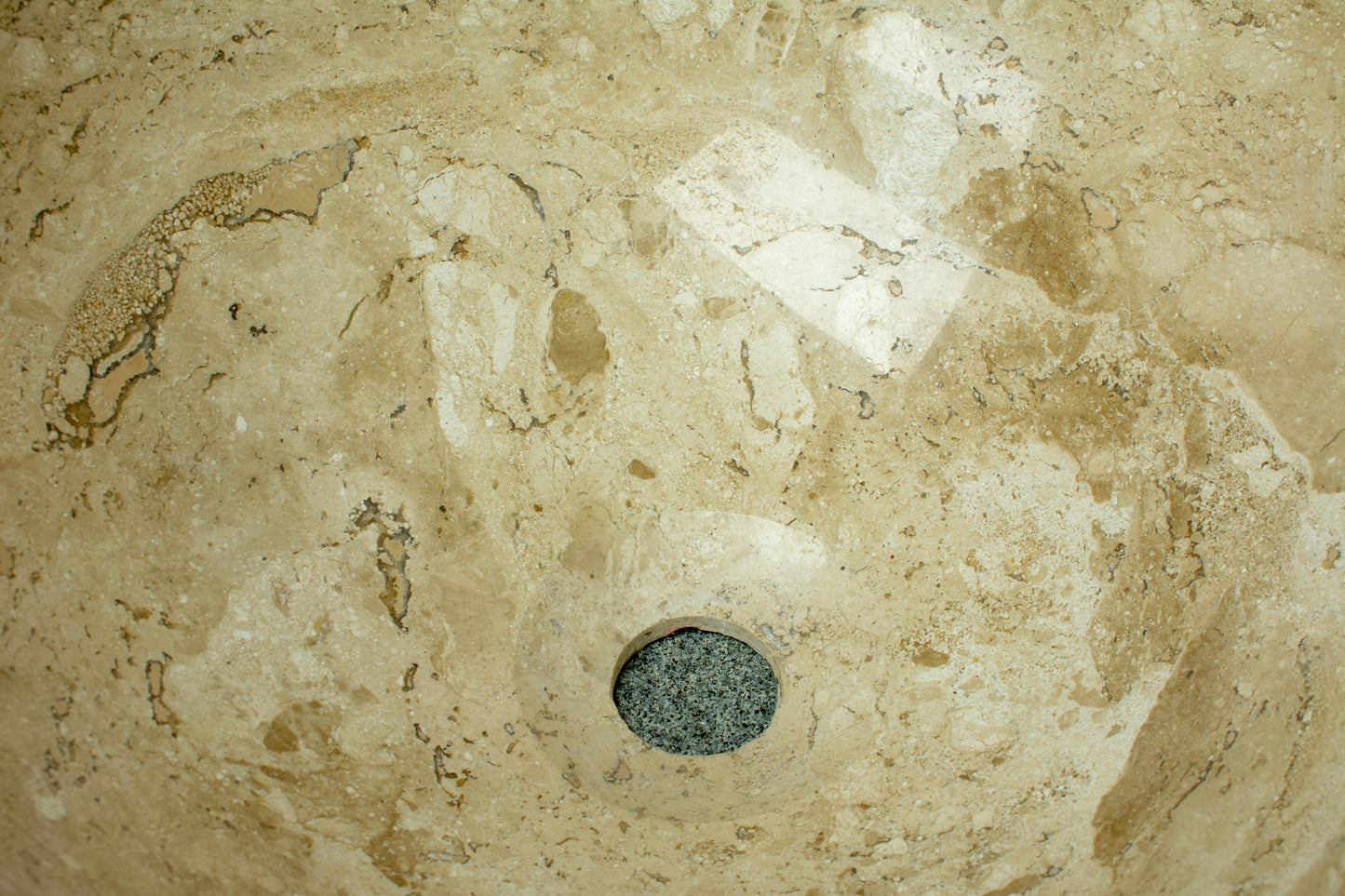 Bahia Beige Square Marble Sink – with a free marble soap dispenser