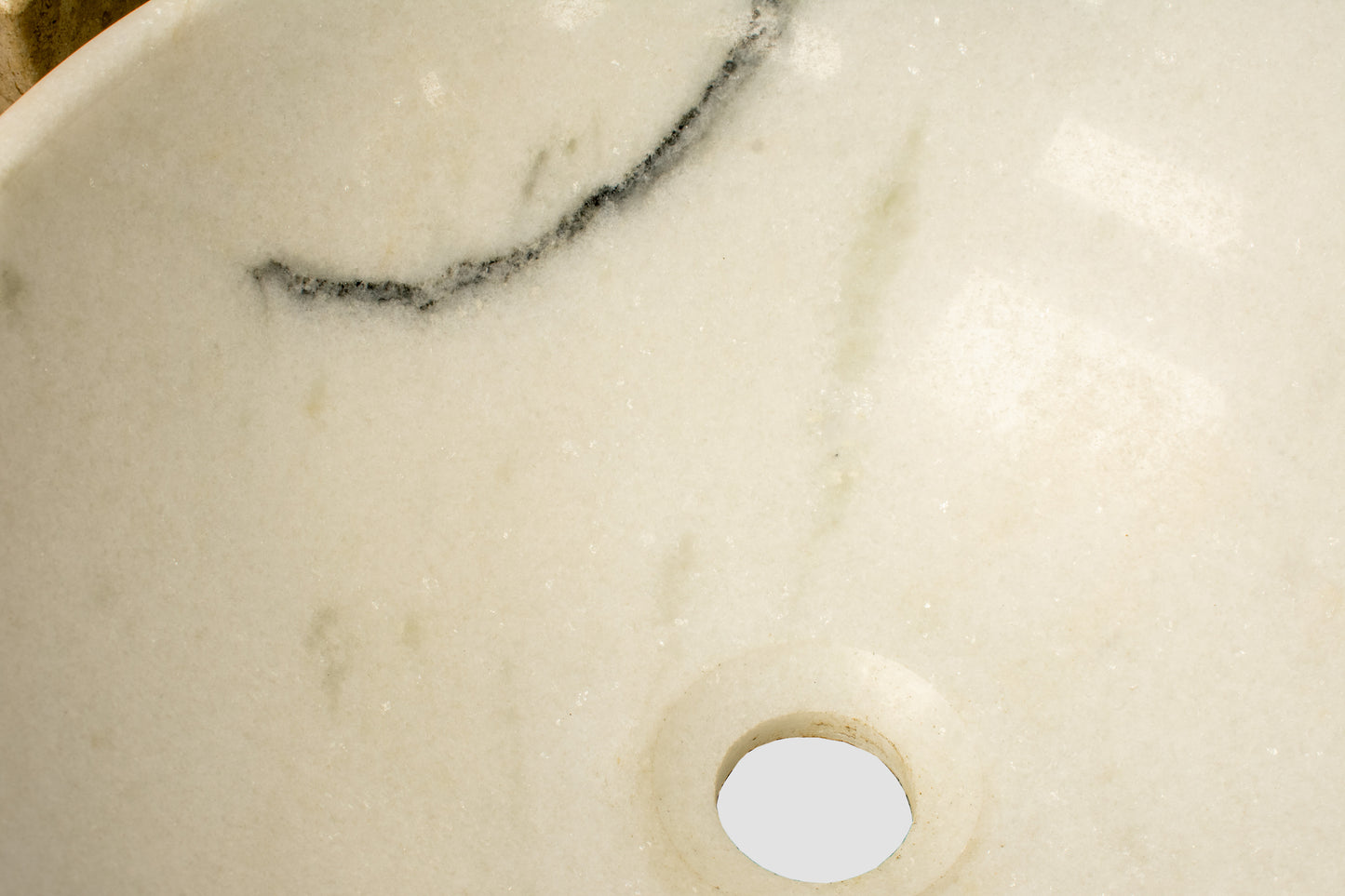 Carrara White Square Marble Sink – with a free marble soap dispenser